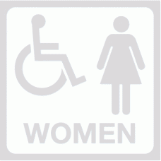Disabled Women Toilets Glass Awareness Stickers