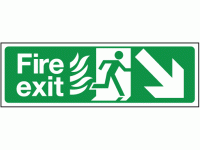 Fire exit right diagonal down