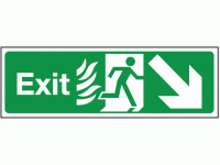 Exit right diagonal down