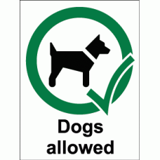 Dogs Allowed Sign
