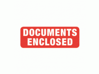 Documents Enclosed labels 500 per roll