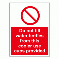 Do Not Fill Water Bottles From This Cooler Use Cups Provided