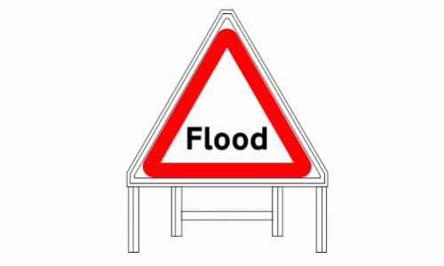 DOT 554 Flood Warning Sign