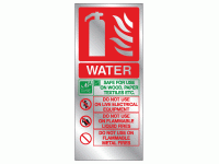 Water fire extinguisher identificatio...