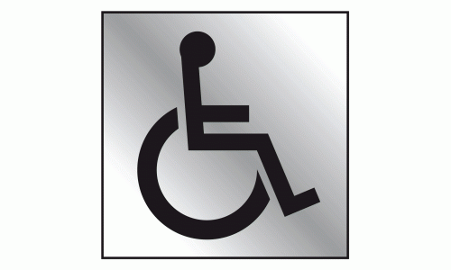 Wheelchair toilet symbol sign