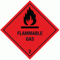 Flammable gas sign 