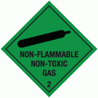 Non-flammable non-toxic gas