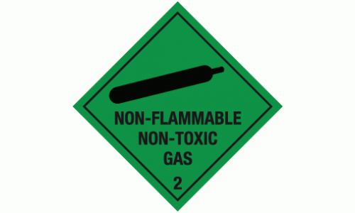 Non-flammable non-toxic gas