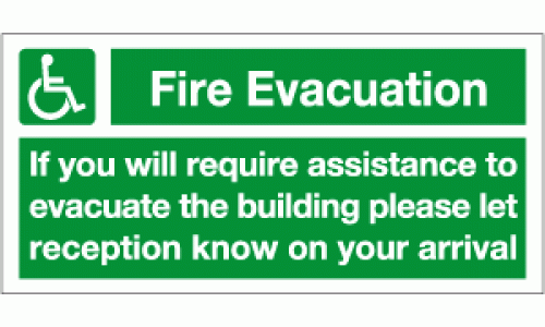 Fire evacuation sign