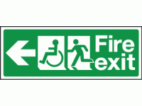 Fire exit wheelchair left sign