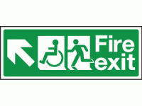 Fire exit wheelchair left up diagonal...