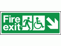 Fire exit wheelchair right down diago...