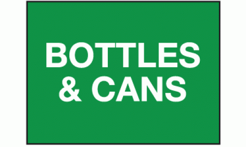 Bottles & cans sign