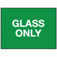 Glass only sign