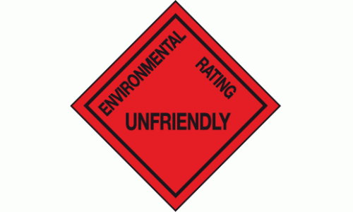 Environmental rating unfriendly sign
