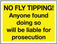 No fly tipping anyone found doing so ...