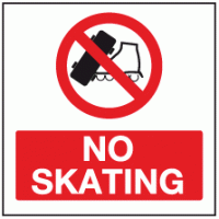No skating sign