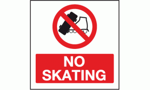 No skating sign
