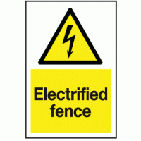 Electrified fence sign