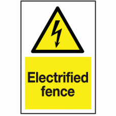 Electrified fence sign