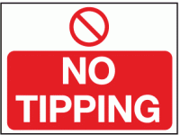 No tipping sign