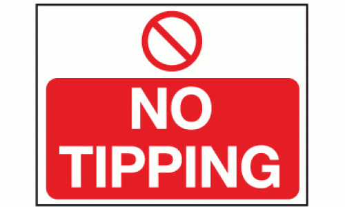 No tipping sign