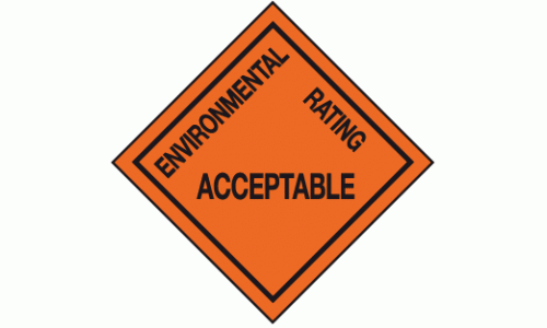 Environmental rating acceptable sign