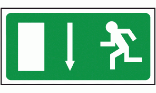 Exit left down
