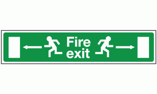Fire exit left and right