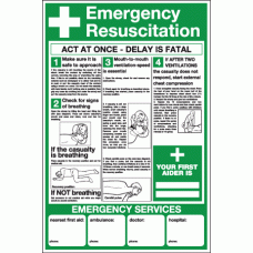 Emergency resuscitation sign