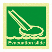 Evacuation slide Photoluminescent IMO 191323 Sign
