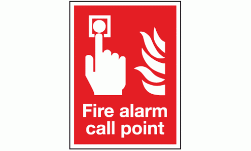 Fire alarm call point sign 