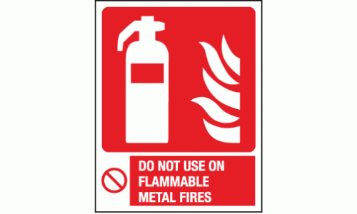 Do not use on flammable metal fires