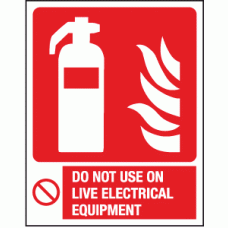 Do not use on live electrical equipment