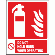 Do not hold horn when operating