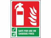 Safe for use on gaseous fires