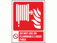 Do not use on flammable liquid fires