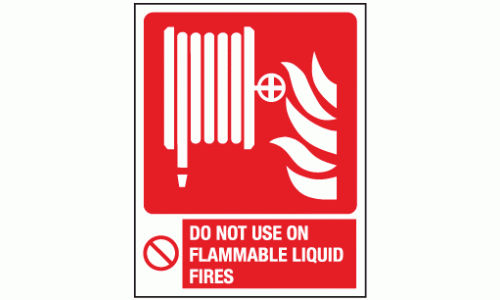 Do not use on flammable liquid fires