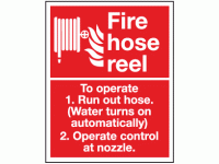 Fire hose reel to operate run out hos...