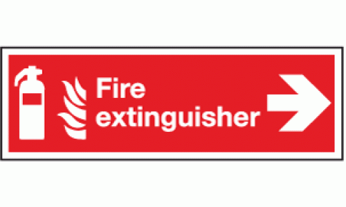 Fire extinguisher right sign