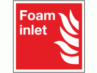 Foam inlet sign