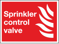 Sprinkler control valve sign