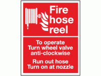 Fire hose reel to operate turn wheel ...