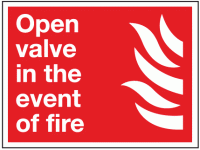 Open valve in the event of fire