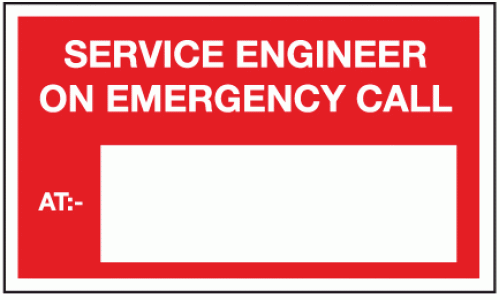 Service engineer on emergency call