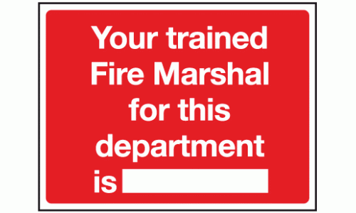 Your trained fire marshal for this department is sign