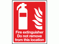 Fire extinguisher do not remove from ...