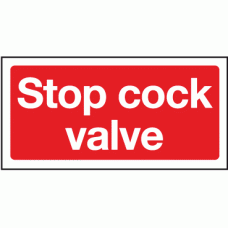 Stop cock valve sign
