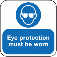 Eye protection must be worn floor marker sticker
