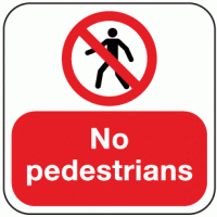 No pedestrians Anti-Slip floor marker